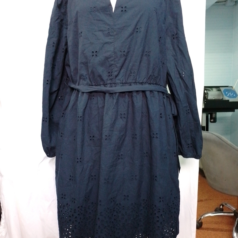 Time and Tru Dark Blue Long Sleeve Dress